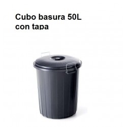 CUBO BASURA INDUSTRIAL NEGRO 50L