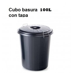 CUBO BASURA NEGRO 100L